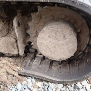 foto 10t excavator offset rubber JCB 100C, 4x bucket