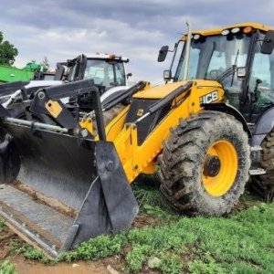 foto newish JCB 4CX Piling backhoe loader+drill 14m