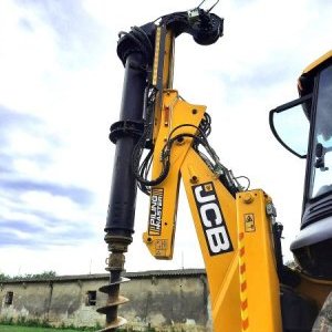 foto newish JCB 4CX Piling backhoe loader+drill 14m