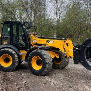 foto 5.2m/3.2t telescopic loader JCB TM310 forks+ (2023!)PLIERS forestry wood